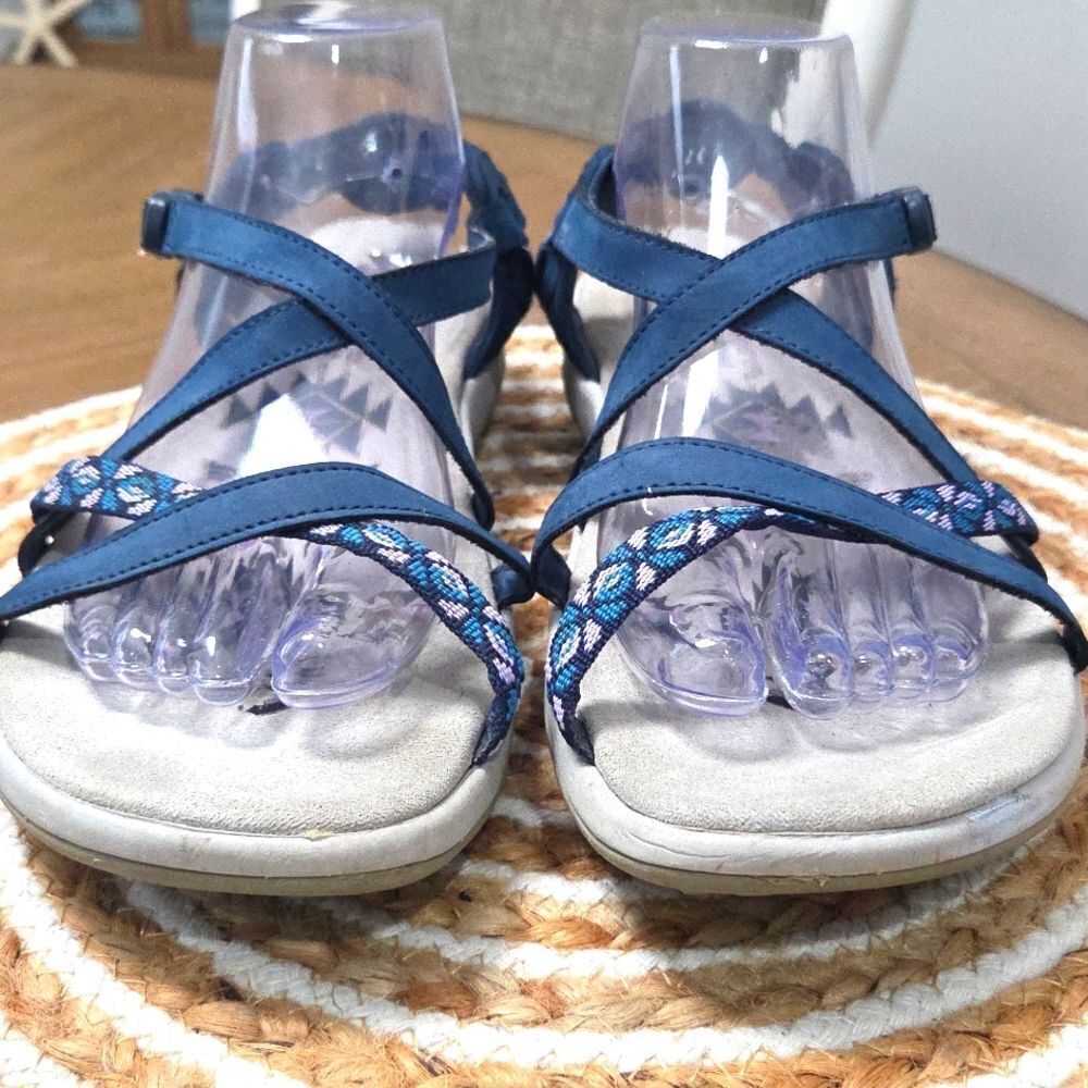 Skechers Reggae Slim Vacay Navy Blue Women's Sandals, Size 11 - Picture 4 of 12